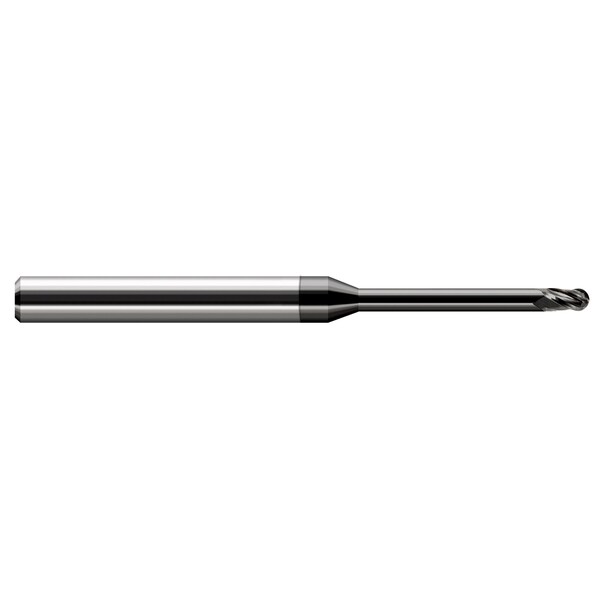 Harvey Tool Miniature End Mill - Ball - Long Flute 0.0620" (1/16) Cutter DIA x 0.6250" (5/8) Length of Cut 966010-C4 - main